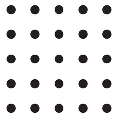Geometric shape circle element black and white dots