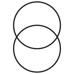 Geometric shape circle element black and white clip