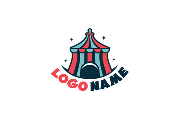 Fototapeta premium Tent Logo Design - Circus Logo Design Template