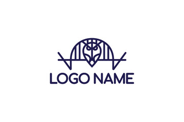 Logo Design of an Owl shaped like a bridge - Logo Design Template	