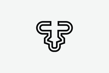 Bull Logo Design - Animal Logo Design Template