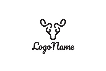 Bull Logo Design - Animal Logo Design Template