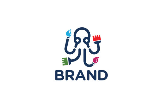 Octopus Logo Design - Animal Logo Design Template
