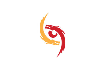 Dragons Logo Design - Eye Logo Design Template