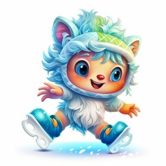 Fototapeta premium Christmas Themed Character Graphics Element created with Generative AI