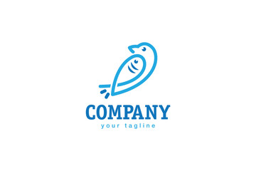 Fish and Bird Logo Design - Animal Logo Design Template