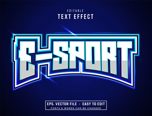 Obraz premium Esport text effect, editable gamer text style 