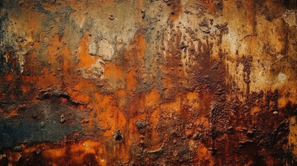 Rusted metal texture. Generative Ai