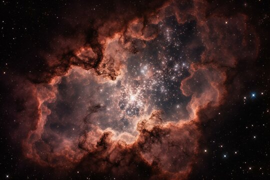 A star forming region named Tarantula nebula, NGC 2070 filled with gas accumulation in deep space captured by James Webb Telescope with elements furnished by NASA. Generative AI © Phoenix
