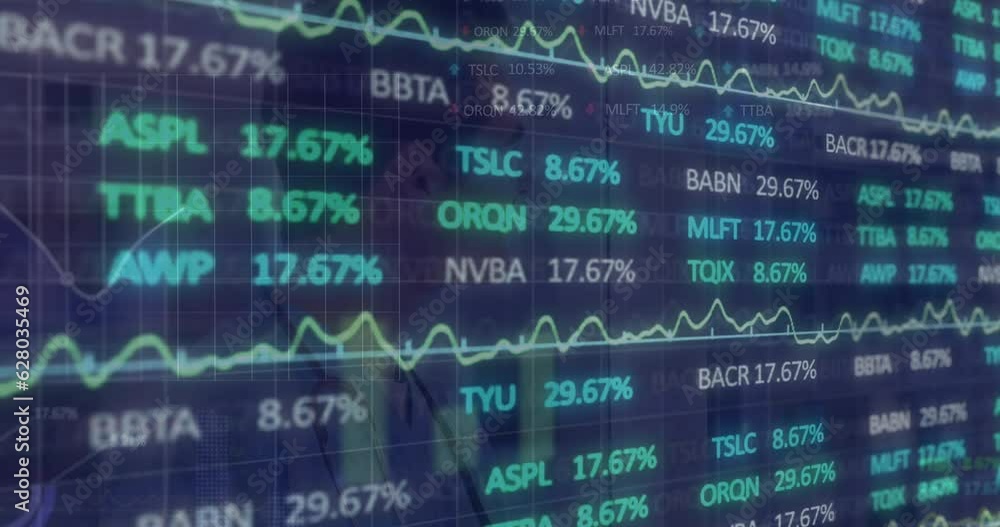 Poster animation of financial data processing over grid