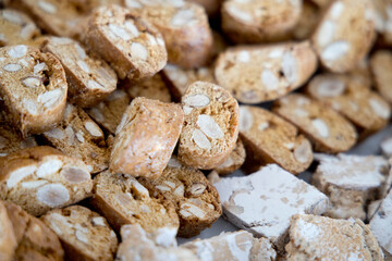 typical sweets from Campania with almonds and giffoni hazelnuts