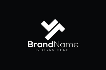 Obraz premium Trendy and Professional letter Y T logo design vector template