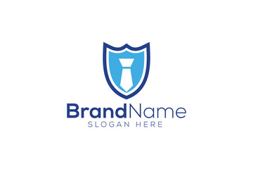 Trendy and Professional secure job logo design vector template 
