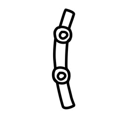 door handle line icon