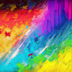 abstract watercolor rainbow background with space to write your text 