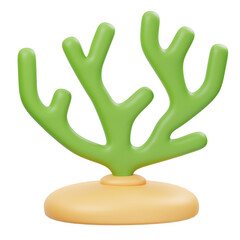 Obraz premium Coral 3D Icon