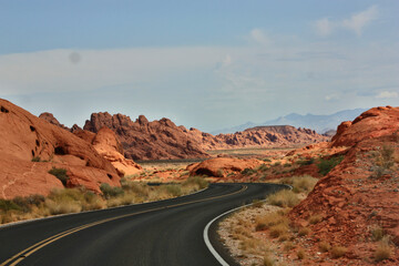 Street throw the desert