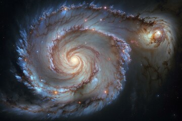 This image showcases the incredible galaxy features courtesy of NASA. Generative AI
