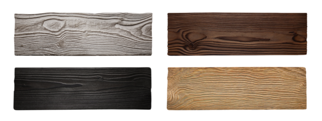 Set of wooden planks cut out