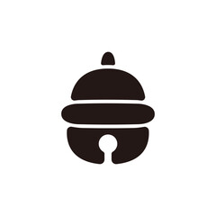 Bell icon.Flat silhouette version.