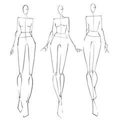 Fashion templates. Croquis. Pattern for drawing	