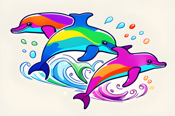 Obraz premium dolphin. Generative AI