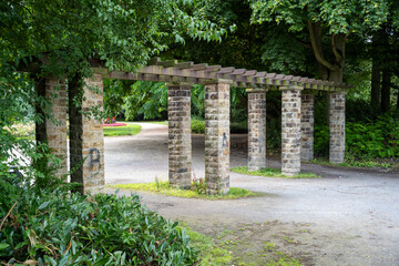 entrance to an old park