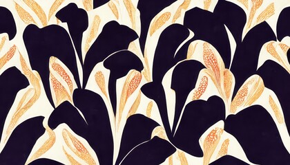  ikat pattern with flowers,cat