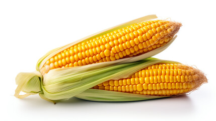 corn isolated on white background. Generative Ai. 