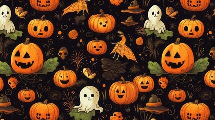 halloween pumpkins background
