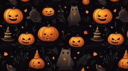 halloween pumpkins background