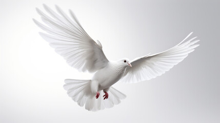 Obraz premium white dove flying. Generative Ai. 