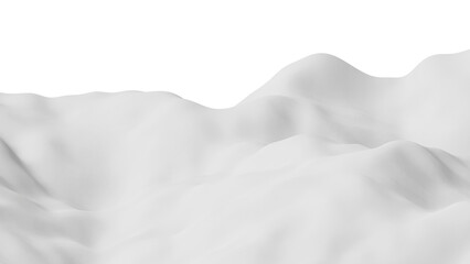 Realistic snow scene in 3d rendering for landscape concept