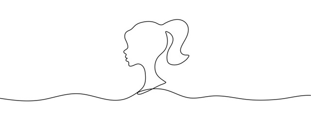 Head icon line continuous drawing vector. One line Head icon vector background. Mannequin head icon. Continuous outline of a Mannequin head.