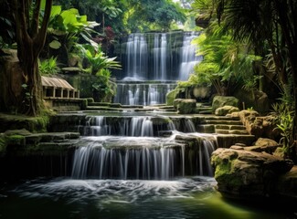 Natural waterfall background