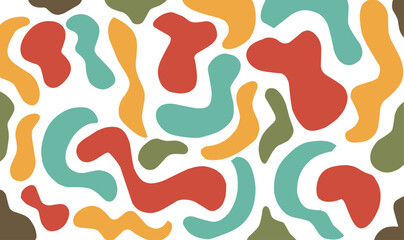 Fototapeta na wymiar Colorful abstract organic shape pattern background illustration vector