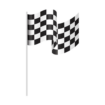 Checkered or chequered flag. racing flag. Vector illustration