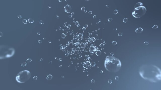 Underwater fizzing air bubbles flow motion refreshing carbonated club soda drink. of cola, soda water beer, champagne, water gas. Liquid wave shape crystal nature water drop. Drops, Drink, Boiling.