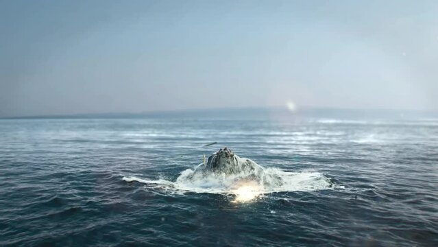 Mutant Rising out of Ocean