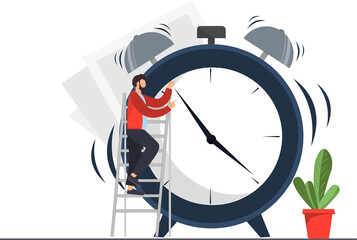 Business Person hurry up, working ,deadline concept, working plan concept