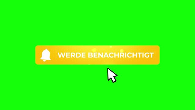 Like Abonnieren Benachrichtigte Kn&ouml;pfe auf Green screen Abo-Button