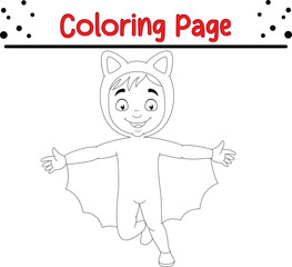 Halloween  coloring pages for kids. Black and white Moth vector illustration for children coloring book