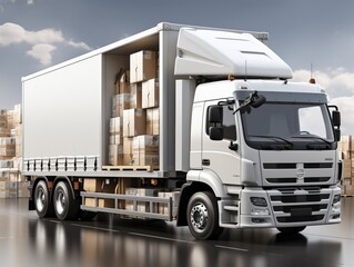 truck on the road, generative ai