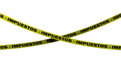 Impuestos. Cintas. 3D.	