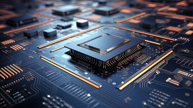 Microchip manufacturing process. Generative AI