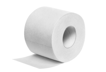 TwWhite toilet paper roll, cut out