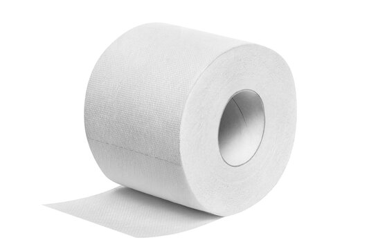 TwWhite toilet paper roll, cut out