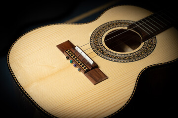 acoustic guitar close up