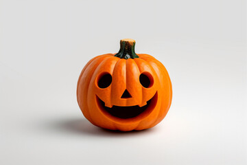 decoration isolated squash halloween orange face pumpkin lantern background holiday smile. Generative AI.