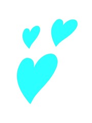 水色のハート